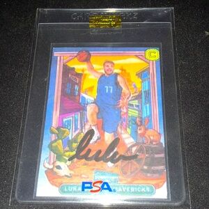 🔥Luka Doncic Mavs DOWNTOWN NO 11 PANINI REPRINT AUTO BLACK INK DALLAS NBA🔥